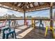 Relaxing upper deck with outdoor seating under a sheltered roof, perfect for enjoying open views at 3450 Ferrell St, New Port Richey, FL 34655