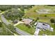 Overhead view of house near a road, lake and lush, mature trees offering plenty of privacy at 364 Waterfall Dr, Spring Hill, FL 34608