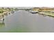 Wide shot of canal waterway in residential neighborhood at 5339 Bowline Bnd, New Port Richey, FL 34652