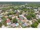 Aerial view of residential neighborhood showing streets, green lawns and pools at 5502 Bluejay Ln, Tampa, FL 33625