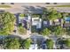 Expansive aerial view displaying the property, surrounding homes, and nearby roads at 5520 Fulmar Dr, Tampa, FL 33625