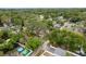 The home is nestled among lush greenery with mature trees and a partial fenced-in yard at 6019 Wyoming Ave, New Port Richey, FL 34653