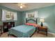 Cozy bedroom with a ceiling fan and two windows with natural light at 6019 Wyoming Ave, New Port Richey, FL 34653