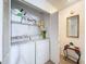 Convenient laundry area with white washer and dryer at 7135 Trenton Pl, New Port Richey, FL 34653