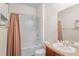 Cozy bathroom with a tub, shower, and vanity at 758 Alpine Thistle Dr, Brooksville, FL 34604