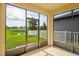 Enclosed patio with a view of green backyard at 758 Alpine Thistle Dr, Brooksville, FL 34604