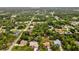 Aerial view of the property showcasing its location within a lush, green residential area with mature trees at 8324 Nightingale Rd, Weeki Wachee, FL 34613