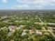 Bird's eye view of a property showcasing the home's position within a lush, green community with mature trees at 8324 Nightingale Rd, Weeki Wachee, FL 34613