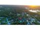 Beautiful aerial view of a home nestled among lush trees with a lake in the distance, showcasing the serene surroundings at 9201 Nightingale Rd, Weeki Wachee, FL 34613