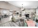 Spacious living room features a built-in workstation and open floor plan at 1009 Almondwood Dr, Trinity, FL 34655