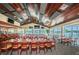 The restaurant offers large windows with bright natural light and a waterfront view at 1009 Almondwood Dr, Trinity, FL 34655