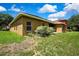 Spacious backyard showcasing a well-maintained lawn and a home's exterior at 11101 Ragsdale Ct, New Port Richey, FL 34654