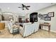 Bright living room with large windows, neutral color scheme, and comfortable seating arrangement at 11101 Ragsdale Ct, New Port Richey, FL 34654