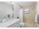 Classic bathroom with a vanity with great storage and shower-tub combination at 11621 Pear Tree Dr, New Port Richey, FL 34654
