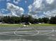 A community basketball court, perfect for fun and exercise, with a backdrop of lush trees at 13600 Crest Lake Dr, Hudson, FL 34669