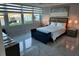 Bedroom with a water view, large windows and built in nightstands at 1365 Snell Isle Ne Blvd # 1B, St Petersburg, FL 33704