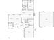 Floor plan of the home layout showing primary bedroom, living room, kitchen, detached garage, and second garage at 15430 Oakcrest Cir, Brooksville, FL 34604