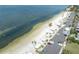Scenic aerial view of beachside parking and shelters along a beautiful stretch of coastline at 3701 Corsair Ct, New Port Richey, FL 34652