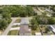 Aerial view showcasing the property's layout with lush green surroundings and neighboring houses at 4360 Talco Ave, Spring Hill, FL 34609