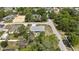 Overhead view showcasing the house set amidst mature trees, offering both privacy and a sense of community at 4360 Talco Ave, Spring Hill, FL 34609