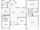 Detailed floor plan showcasing the layout of the home, including the kitchen, bedrooms, bathrooms, and living spaces at 4360 Talco Ave, Spring Hill, FL 34609