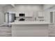 Kitchen with stainless steel appliances, island, and white cabinets at 4360 Talco Ave, Spring Hill, FL 34609