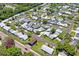 Scenic community aerial view showcasing serene neighborhood living, green spaces and tree lined streets at 6702 Dartmoor Ln # 7A, New Port Richey, FL 34653