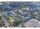Beautiful aerial view of a serene neighborhood featuring well-kept homes with landscaping and mature trees at 6702 Dartmoor Ln # 7A, New Port Richey, FL 34653