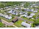 An aerial view shows a tranquil community featuring well-maintained homes and lush greenery at 6702 Dartmoor Ln # 7A, New Port Richey, FL 34653