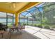 Relaxing screened-in lanai with a seating area, offering a peaceful outdoor space at 11204 Biddeford Pl, New Port Richey, FL 34654