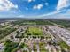 A lovely aerial view of a residential neighborhood with green spaces and easy access to nearby amenities and roadways at 14655 Potterton Cir, Hudson, FL 34667