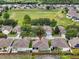 An aerial view showcases the home nestled in a well-maintained community at 14655 Potterton Cir, Hudson, FL 34667