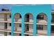 Close-up of the condos balconies and architecture at 19531 Gulf Blvd # 611, Indian Shores, FL 33785
