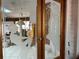 Stunning etched glass double doors, offering privacy and artistic flair to the room at 20971 Negril Ct, Lutz, FL 33558