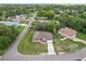 This aerial image shows a property in a well-maintained and friendly neighborhood at 2251 Evenglow Ave, Spring Hill, FL 34609