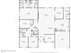 Floor plan of the house's layout, including bedrooms, bathrooms, kitchen, and living spaces at 2251 Evenglow Ave, Spring Hill, FL 34609