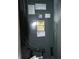 Air conditioning and heating unit with data stickers at 2261 Swedish Dr # 37, Clearwater, FL 33763