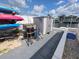 Back yard dock with shed, grill, kayaks, and waterfront views at 3336 Gulfview Dr, Hernando Beach, FL 34607