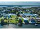 High aerial view of waterfront community with easy access to the open water and nearby nature preserves at 3363 Poinsettia Dr, Hernando Beach, FL 34607