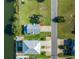 Bird's eye view of a property with lush lawns along waterway with boating access at 3363 Poinsettia Dr, Hernando Beach, FL 34607