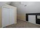 Cozy bedroom featuring vaulted ceilings and closet space at 3363 Poinsettia Dr, Hernando Beach, FL 34607