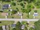 Expansive aerial view showcasing the property, its surrounding lush greenery, and neighborhood layout at 37722 Granada Ave, Dade City, FL 33525