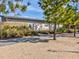 Modern home exterior with a flat roof, stone wall accents, and professionally landscaped grounds at 3897 Villamore Ln, Odessa, FL 33556