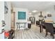 Inviting living room with modern flooring, stylish decor, and convenient front door access at 4007 S Renellie Dr, Tampa, FL 33611