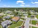 Overhead shot of a neat suburban neighborhood featuring single-Gathering homes and tree-lined streets at 4646 Lacrosse Ct, New Port Richey, FL 34655