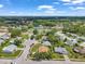 Picture-perfect aerial view of a residential neighborhood with well-maintained properties and plenty of greenery at 4646 Lacrosse Ct, New Port Richey, FL 34655