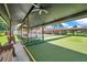 This community features a bocce ball court under a covered area with benches to enjoy the beautiful Florida weather at 4646 Lacrosse Ct, New Port Richey, FL 34655