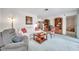 Comfortable living room featuring neutral carpet and furnishings at 4646 Lacrosse Ct, New Port Richey, FL 34655