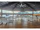 Outdoor community pavilion featuring tables and chairs, offering a shaded gathering space with marina views at 4939 Floramar Ter # 203, New Port Richey, FL 34652