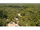 Scenic aerial view of the property with the river and lush green trees at 6410 Amelia Ln, Dade City, FL 33523